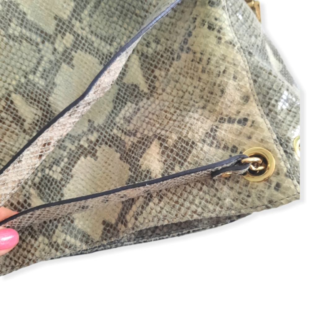 MICHAEL KORS Purse snakeskin print shoulder Bag - Picture 14 of 15